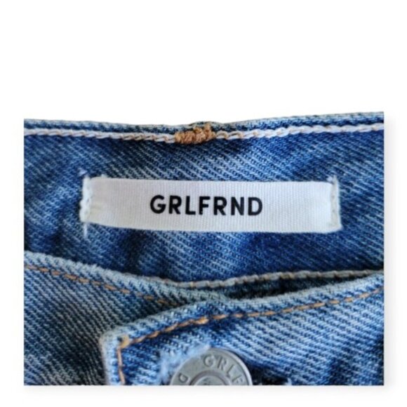 GRLFRND Sky Blue Distressed High Rise Jeans - Picture 4 of 13